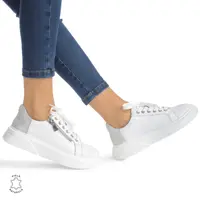 Pantofi Casual DAMA din PIELE Naturala CRL0940 CULOARE: ALB
