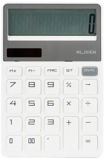 Calculator Deli NuSign - ENS042, 12 dgt, alb