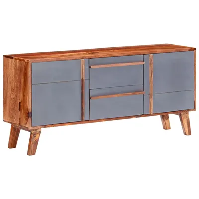 vidaXL Dulap, gri, 120x30x55 cm, lemn masiv