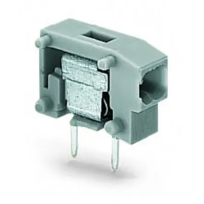 Stackable 2-conductor PCB terminal block; 0.75 mm²; Pin spacing 5/5.08 mm; 1-pole; PUSH WIRE®; 0,75 mm²; gray
