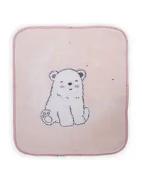 Paturica de infasat bebelusi Baby Wrap Polar Bear Pink multifunctionala,inchidere cu capse si fermoar,material premium,dimensiune 80x90 cm