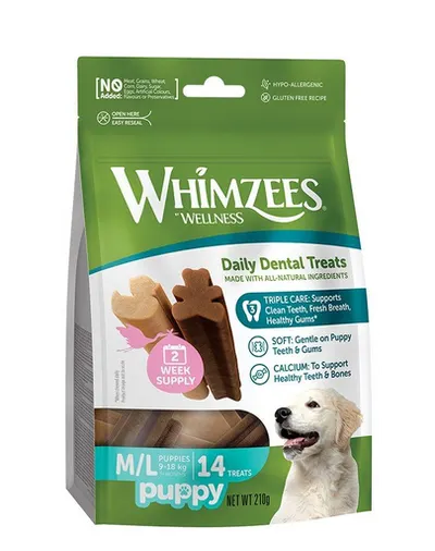 WHIMZEES Snack dentitie Puppy M/L pentru catelusi 14 buc