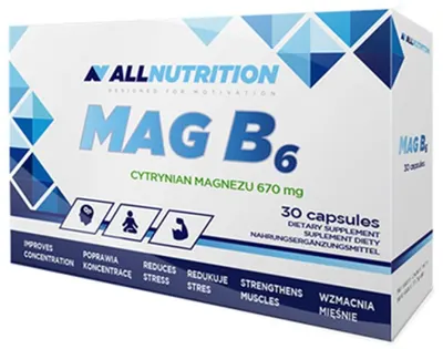 Mag B6, 30 capsule, AllNutrition