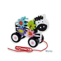 Jucarie de tras din lemn Andreu toys - Zebra