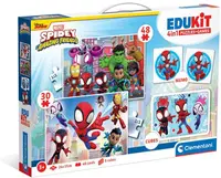 Puzzle și jocuri Clementoni 4 în 1 - Spidey și prietenii săi incredibili