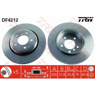 Disc frana TRW DF4212