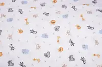 Lenjerie 5 piese patut 120x60 cm bumbac model animalute safari