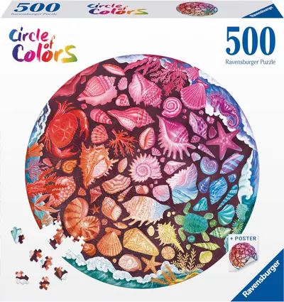 Puzzle rotund Ravensburger din 500 de piese - Cerc de scoici