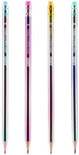Creion grafit cu radieră Junior - Metallic HB, sortiment
