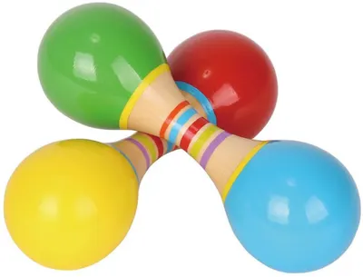 Maracas din lemn Lelin - Sortiment