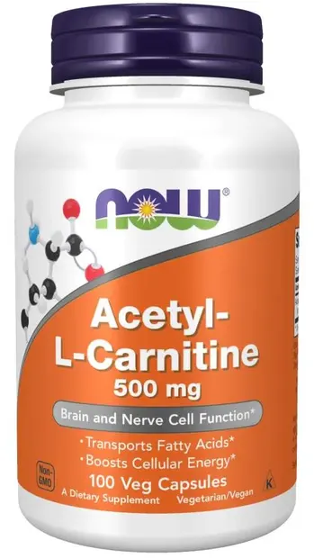 Acetyl L-Carnitine, 500 mg, 100 capsule, Now