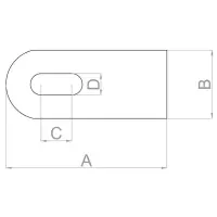 Element de balama reglabil, orificiu 20x20 mm, unghi deschidere 180 grade, lungime 120 mm, otel
