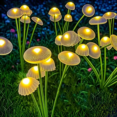 Set 2 x lampa solara 6 LED Jellyfish, Alb cald