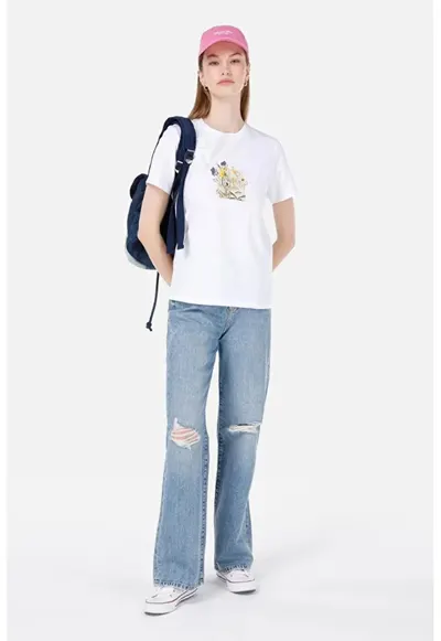 Pantaloni De Dama Albastru Straight Fit 900 LARIS CL1068691
