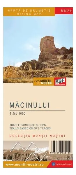 Munții Măcinului. Hartă de drumeție - Paperback - ***