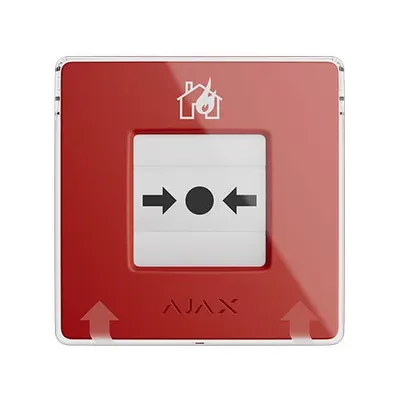 Buton incendiu wireless adresabil Ajax Manual Call Point, rosu, EN54, 866.0 - 922.0 MHz, resetabil, autonomie 7 ani