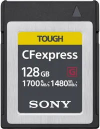 Card de memorie Sony - Tough CFexpress CEB-G, 128GB, negru