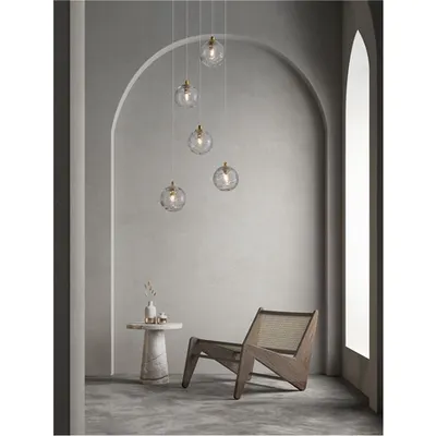 Lampa suspendata COEN Alama aurie Metal Sticla clara LED G9 5x5 Wat 230 Volt IP20 Fara bec