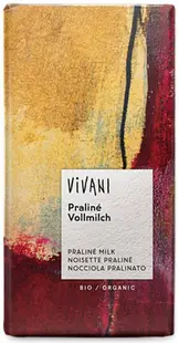 Ciocolată cu lapte organică cu cremă de nuga, 100 g, Vivani