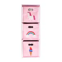 Dulap modular 3 rafturi și 3 cutii depozitare Unicorn