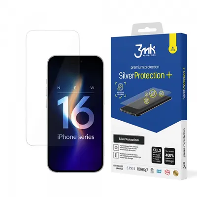 Folie de protectie Ecran 3MK Silver Protect+ pentru Apple iPhone 16 Pro, Plastic