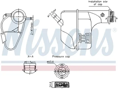 Vas expansiune racire (cu priza) potrivit DAEWOO MATIZ 09.98