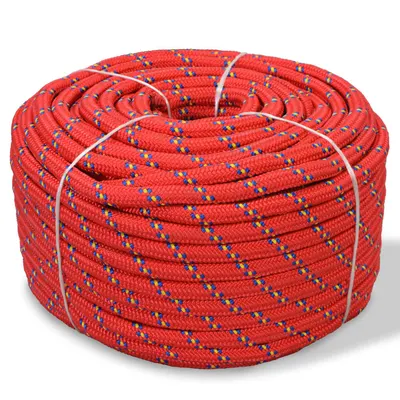 Gossi franghie marinareasca din polipropilena 6 mm 100 m, rosu