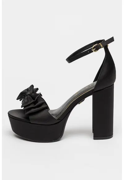 Sandale de satin Jessie - Negru