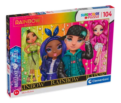 Puzzle Clementoni din 104 de piese - The Rainbow Girls