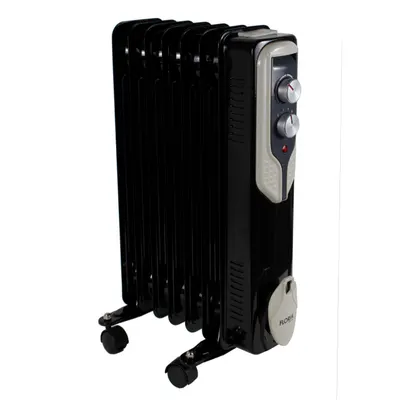 Calorifer electric Floria, 1500 W, 7 elementi, Negru / ZLN 3642 Engros