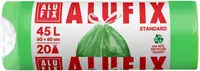 Saci de gunoi cu legături ALUFIX - 45 l, 20 buc., verzi