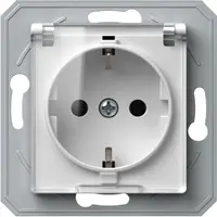 Ekonomik Priza SCHUKO cu cap. 1P 16A ST IP20 Alb, TEM Modul TEM-VE11PTXO-U
