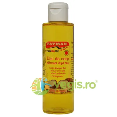 Ulei de Corp Hidratant cu Ulei de Argan, Cocos si Salvie FaviBio Oil 150ml