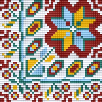 Mozaic cu pixeli Bright Toys - Broderie bulgară, 48 x 48 pixeli, motiv 4