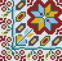 Mozaic cu pixeli Bright Toys - Broderie bulgară, 48 x 48 pixeli, motiv 4