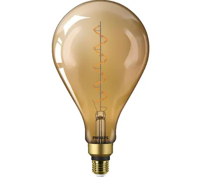 Bec LED vintage (decorativ) Philips Classic Gold Giant A160, EyeComfort ,E27, 4.5W (28W), 300 lm, lumina calda (1800K), cu filam