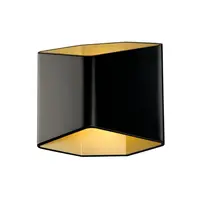 Corp iluminat de perete, aplica, lumini CARISO perete negru CARISO 2 WL LED interioara de suprafata montate pe perete lumina negru / auriu 2700K,