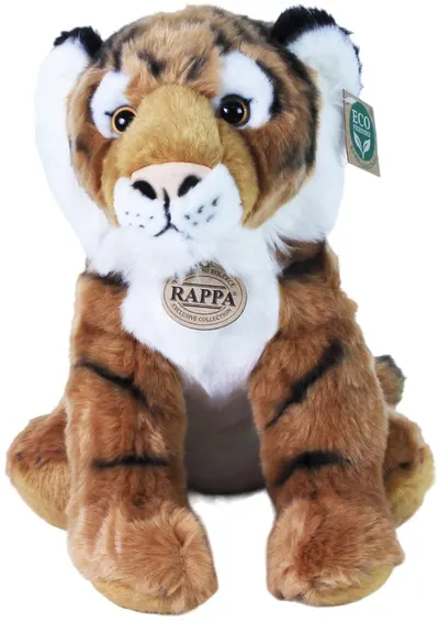 Jucărie de pluș Rappa Eco Friends - Tigru, așezat, 30 cm