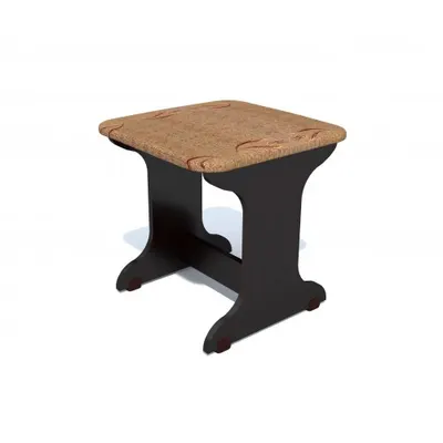 Taburet patrat tapitat wenge