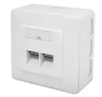 Priza Perete RJ-45 Digitus DN-9006-N, CAT.6 (Alb)