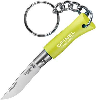Cuțit de buzunar cu breloc Opinel - №2, galben