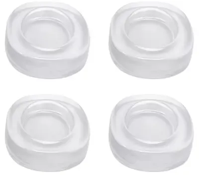 Set 4 picioruse TRANSPARENTE din silicon antivibratie pentru masina de spalat