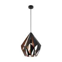 Lampa suspendata CARLTON 1 negru, copper 220-240V,50/60Hz