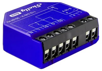 Dimmer smart Shelly - Dimmer 0/1-10V PM Gen3, albastru închis
