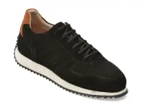 Pantofi sport OTTER negri, G200, din piele intoarsa