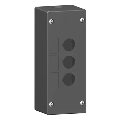 Cutie Goala Pentru Conditii Severe - Plastic Negru - 3 Gauri Ø22Mm