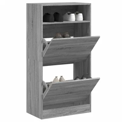 vidaXL Pantofar, gri sonoma, 60x34x116 cm, lemn prelucrat