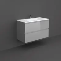 Mobilier suspendat incastrabil pentru lavoar, Joy, 100 cm gri, Rak