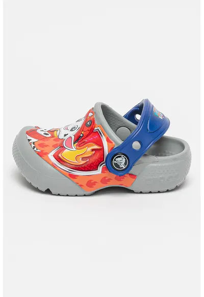 Saboti slingback cu model - Albastru