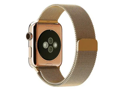 Curea pentru Apple Watch, Milanese Loop, Stainless Steel, Gold - 44/45/46/49 mm Engros